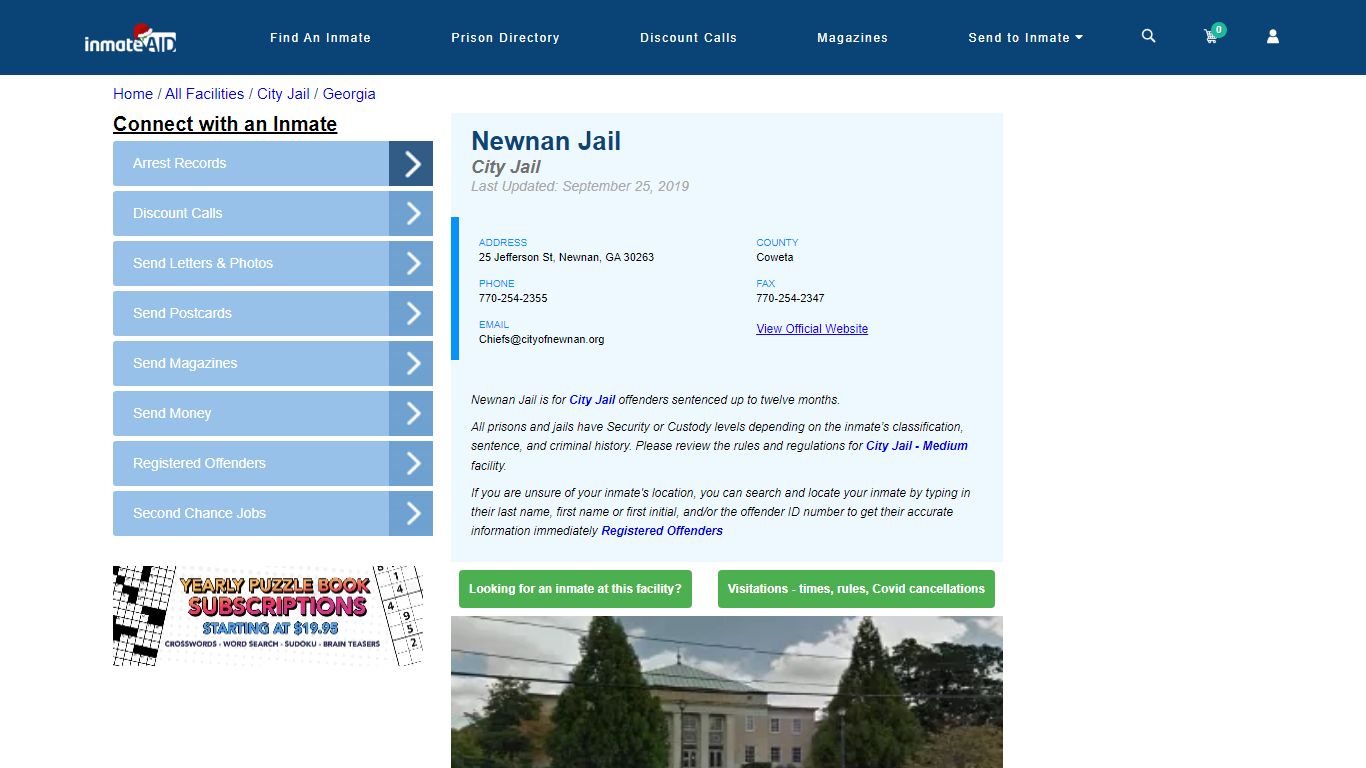 Newnan Jail | Inmate Locator